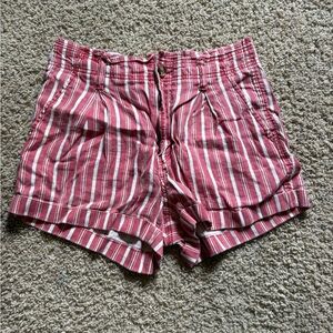 American Eagle Outfitters Red Striped Women's Shorts